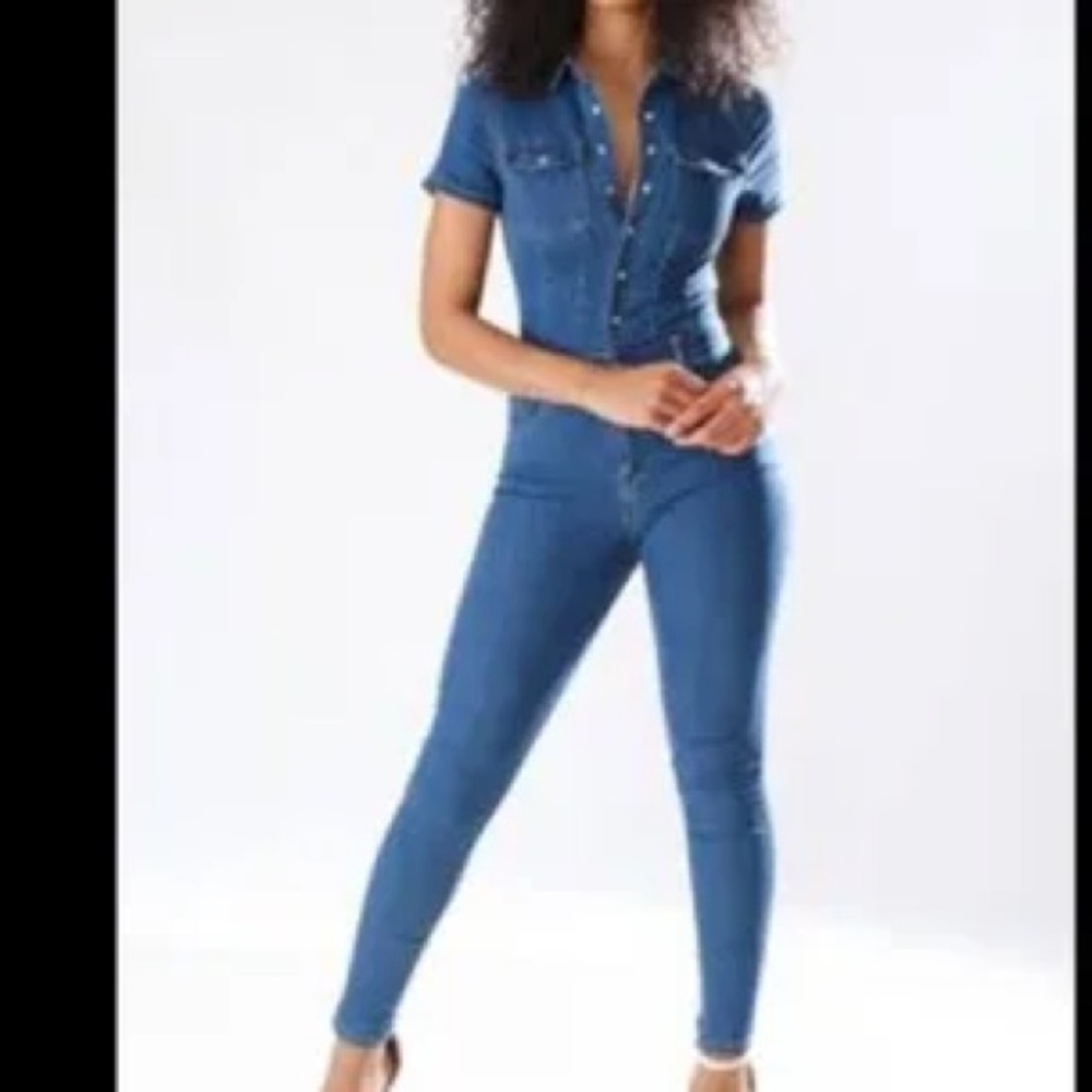 NWT Haute Monde Jean One Piece Outfit